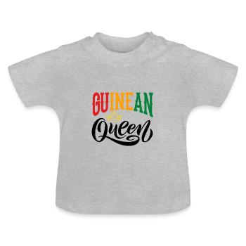 Guinea Königin Guinea Guinea Guinea Flagge - Baby Bio-T-Shirt mit Rundhals - Grau meliert - Vorne