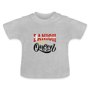 Danish Queen Denmark Danish Denmark Flag - Baby Organic T-Shirt with Round Neck - heather grey - Front
