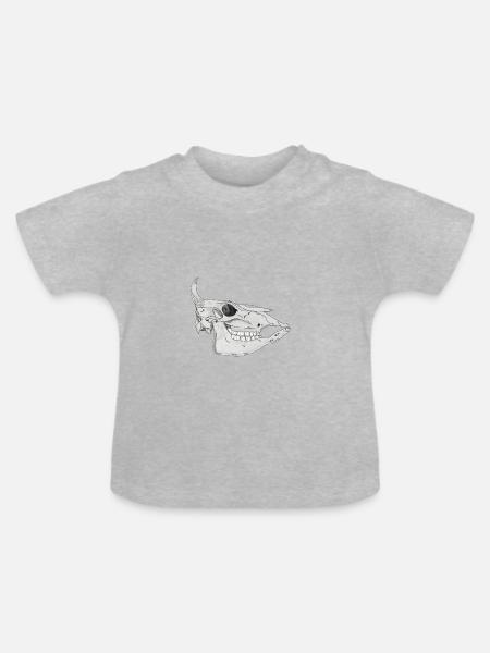 Cattleskull - Baby Organic T-Shirt with Round Neck - heather grey