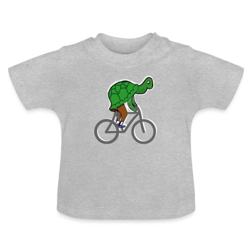 Schildkröte fährt Rad - Baby Bio-T-Shirt mit Rundhals