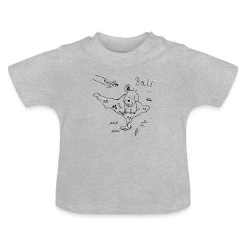 Bali - T-shirt bio col rond Bébé - gris chiné - Devant