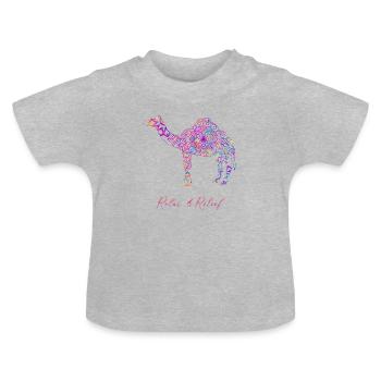 Relax&Relief Camel - Baby Bio-T-Shirt mit Rundhals - Grau meliert - Vorne
