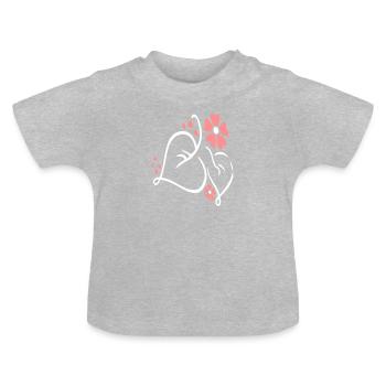 nature lover - Baby Organic T-Shirt with Round Neck - heather grey - Front