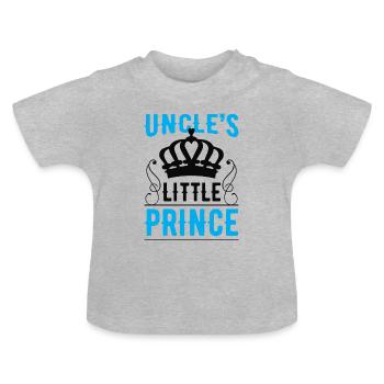 Cadeau bébé oncle oncle oncle brorson neveu - T-shirt bio col rond Bébé - gris chiné - Devant