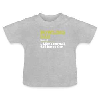 Papa Bowling - T-shirt bio col rond Bébé - gris chiné - Devant