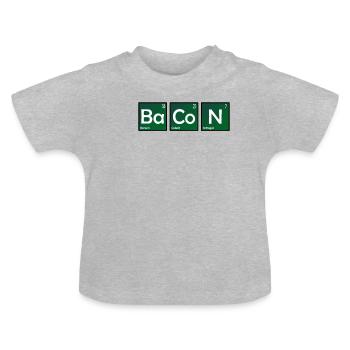 Éléments de chimie périodique des éléments de bacon - T-shirt bio col rond Bébé - gris chiné - Devant