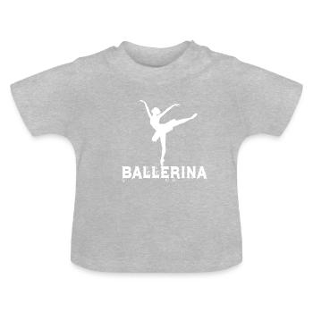 Danseuse ballerine - T-shirt bio col rond Bébé - gris chiné - Devant