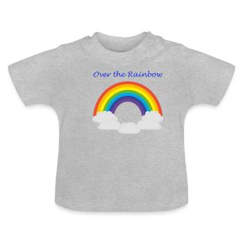 Over the rainbow - Baby Organic T-Shirt with Round Neck - heather grey - Front