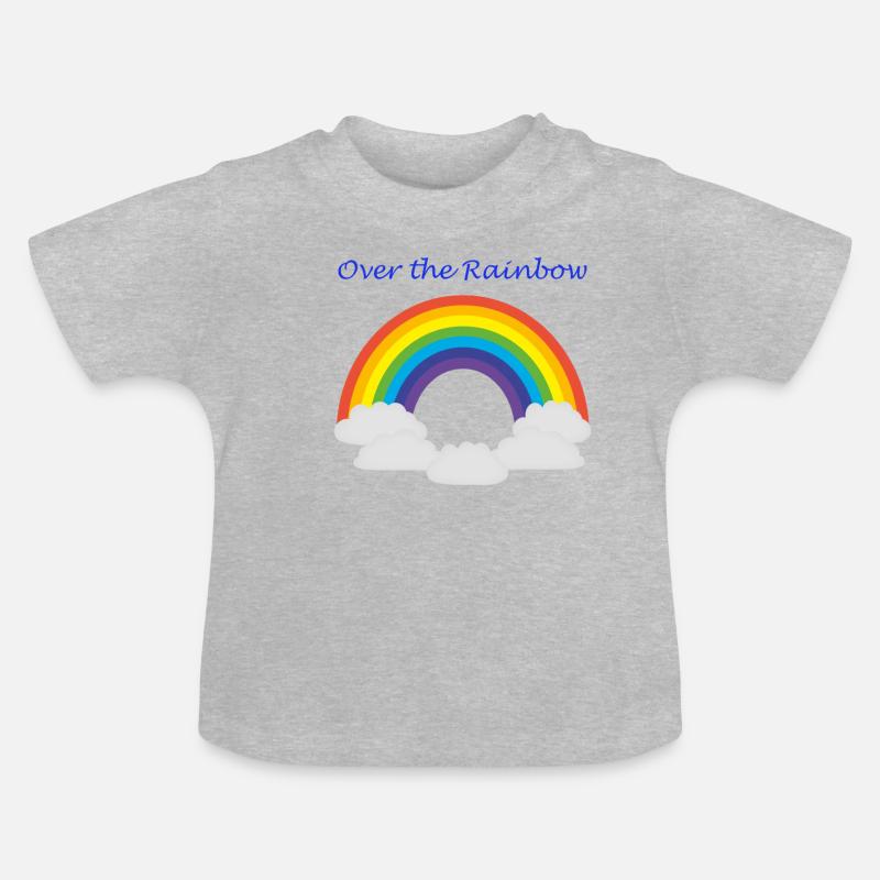 Au-dessus de l'arc-en-ciel - T-shirt bio col rond Bébé - gris chiné