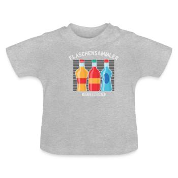 Bouteille Collector Passionné Fun Pledge - T-shirt bio col rond Bébé - gris chiné - Devant