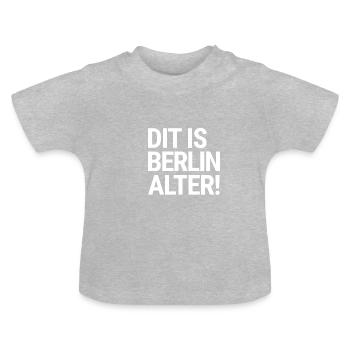 C'EST L'ÂGE DE BERLIN! Museau de Berlin - T-shirt bio col rond Bébé - gris chiné - Devant