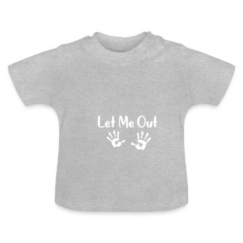 femme enceinte - T-shirt bio col rond Bébé - gris chiné - Devant