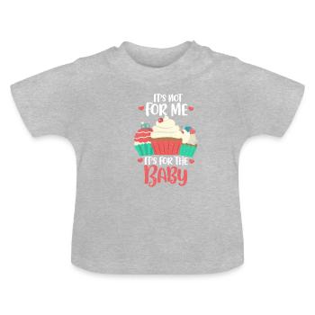 enceinte - T-shirt bio col rond Bébé - gris chiné - Devant