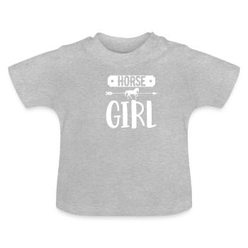 amazone - T-shirt bio col rond Bébé - gris chiné - Devant
