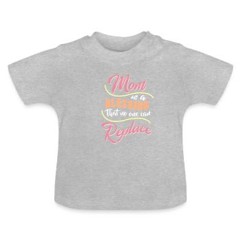 Maman maman maman - T-shirt bio col rond Bébé - gris chiné - Devant