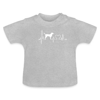 Labrador - T-shirt bio col rond Bébé - gris chiné - Devant