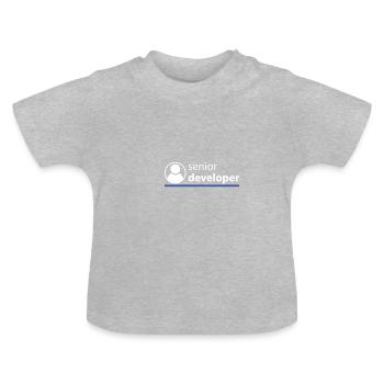 Senior Entwickler - Baby Bio-T-Shirt mit Rundhals - Grau meliert - Vorne