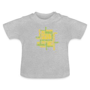 physical therapy - Baby Organic T-Shirt with Round Neck - heather grey - Front