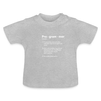 Programmer - T-shirt bio col rond Bébé - gris chiné - Devant