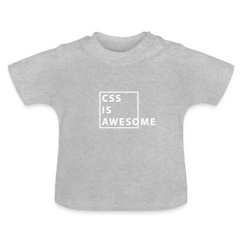 CSS is Awesome - T-shirt bio col rond Bébé - gris chiné - Devant