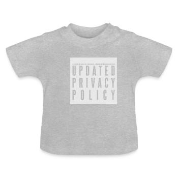 Updated Privacy Policy Datenschutz Richtlinien - Baby Bio-T-Shirt mit Rundhals - Grau meliert - Vorne