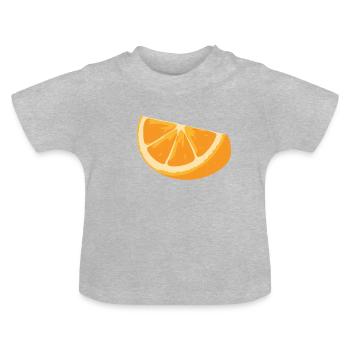 Orange Slice - Baby Bio-T-Shirt mit Rundhals - Grau meliert - Vorne