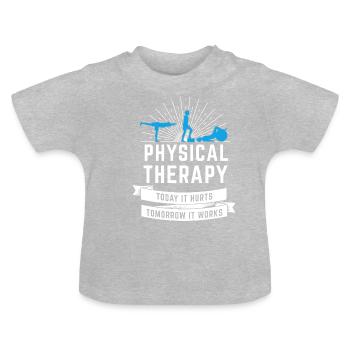Physiotherapy - Baby Organic T-Shirt with Round Neck - heather grey - Front