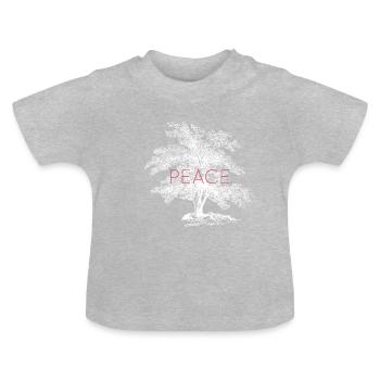 peace - Baby Bio-T-Shirt mit Rundhals - Grau meliert - Vorne