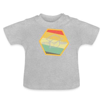 École - T-shirt bio col rond Bébé - gris chiné - Devant