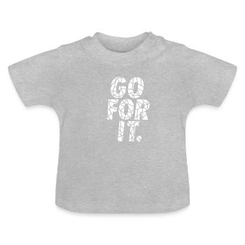 GO FOR IT. - Baby Bio-T-Shirt mit Rundhals - Grau meliert - Vorne