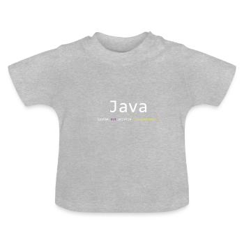 Java is awesome - T-shirt bio col rond Bébé - gris chiné - Devant