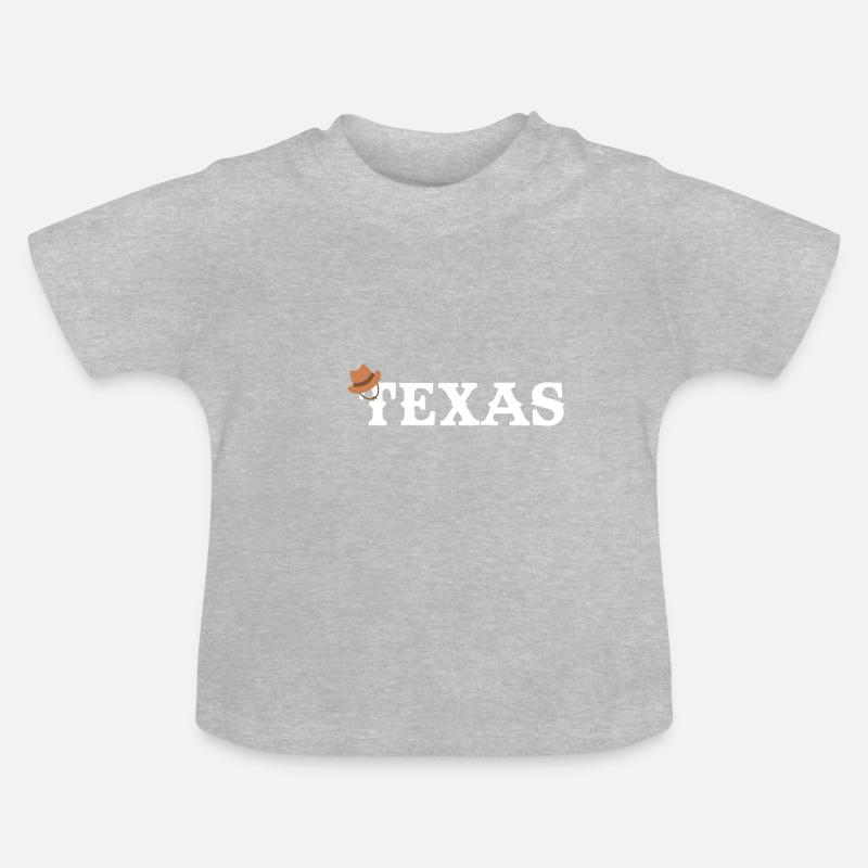 Texas - T-shirt bio col rond Bébé - gris chiné