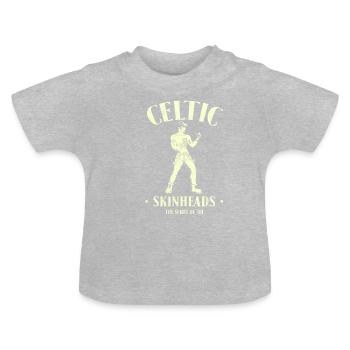 | de produits Skinheads celtiques Irlandais / Écossais - T-shirt bio col rond Bébé - gris chiné - Devant