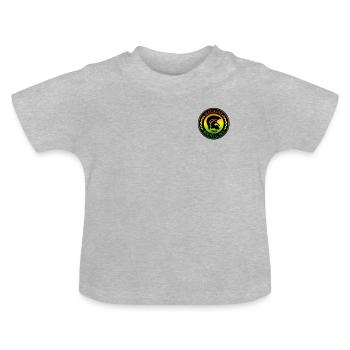 Reggae, Roots & Ska print - Trojan Helmet Clothing - Baby Organic T-Shirt with Round Neck - heather grey - Front