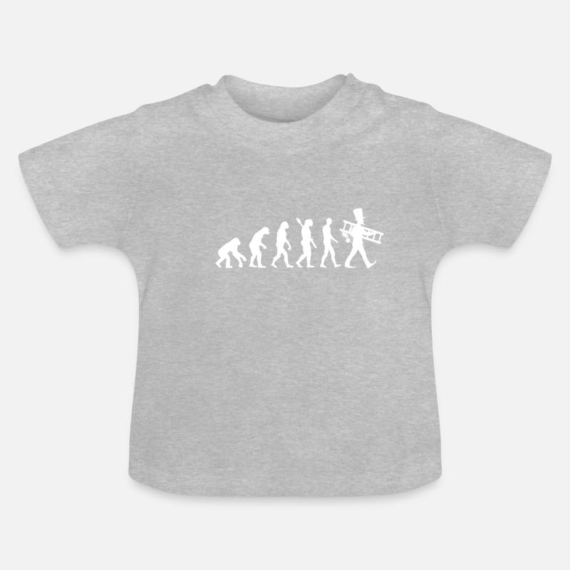 Ramoneur ramoneur cadeau ramoneur - T-shirt bio col rond Bébé - gris chiné
