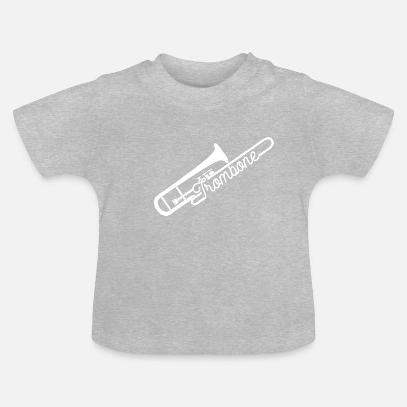 trombone - T-shirt bio col rond Bébé - gris chiné