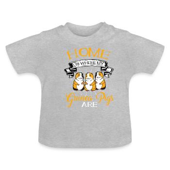 Cadeau cochon d'Inde cochon d'Inde - T-shirt bio col rond Bébé - gris chiné - Devant