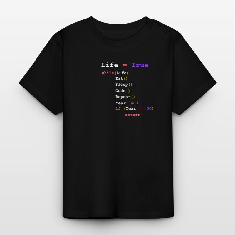 Eat Sleep Code Repeat - programmeur T-shirt bio col rond Bébé