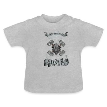 Wikinger Nordische Gott der Ungeduld Hammersbald - Baby Bio-T-Shirt mit Rundhals - Grau meliert - Vorne