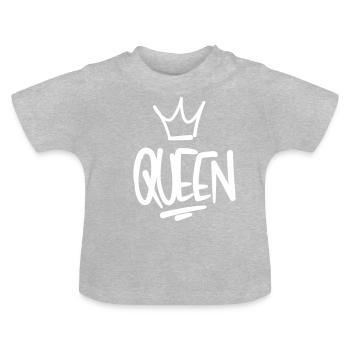 Queen - Baby Bio-T-Shirt mit Rundhals - Grau meliert - Vorne