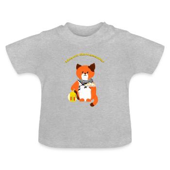 Un doux invité du Ramadan - T-shirt bio col rond Bébé - gris chiné - Devant