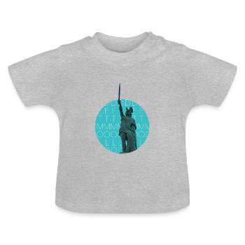 Hermann Monument in Detmold - Baby Organic T-Shirt with Round Neck - heather grey - Front