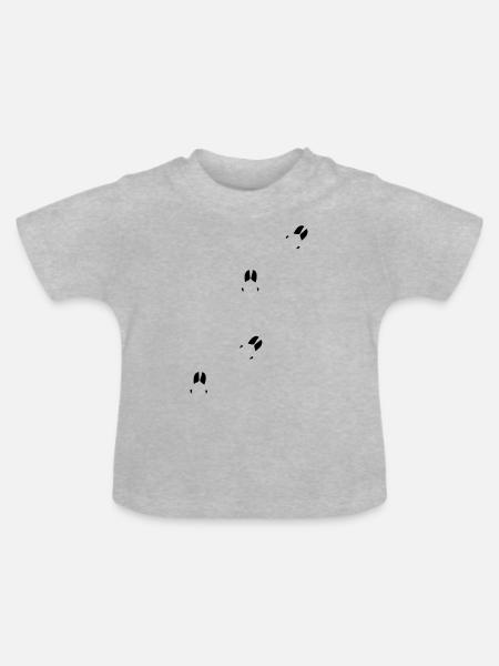 sanglier sanglier sentier sanglier Forêt Forêt - T-shirt bio col rond Bébé - gris chiné