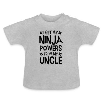 Baby Uncle Uncle Nephew Nephew Gift - Baby Organic T-Shirt with Round Neck - heather grey - Front