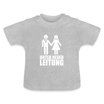 Ehe [Hochzeit] - Baby Bio-T-Shirt mit Rundhals - Grau meliert - Vorne