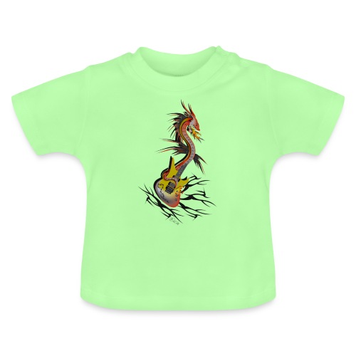 Guitar Dragon - Baby Bio-T-Shirt mit Rundhals