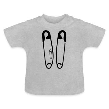 Baby Inside - Baby Bio-T-Shirt mit Rundhals - Grau meliert - Vorne