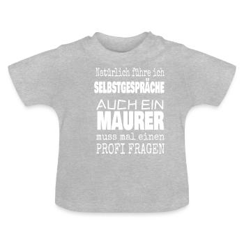 Maurer - Baby Bio-T-Shirt mit Rundhals - Grau meliert - Vorne
