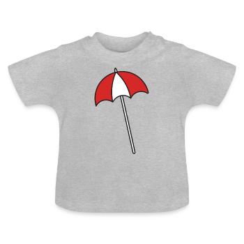 Parasol Voyage d’été - T-shirt bio col rond Bébé - gris chiné - Devant