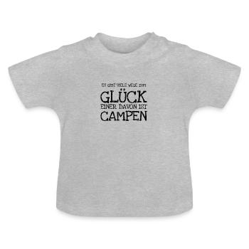 Il y a beaucoup de chemins Heureusement Un de vous Est Cam - T-shirt bio col rond Bébé - gris chiné - Devant